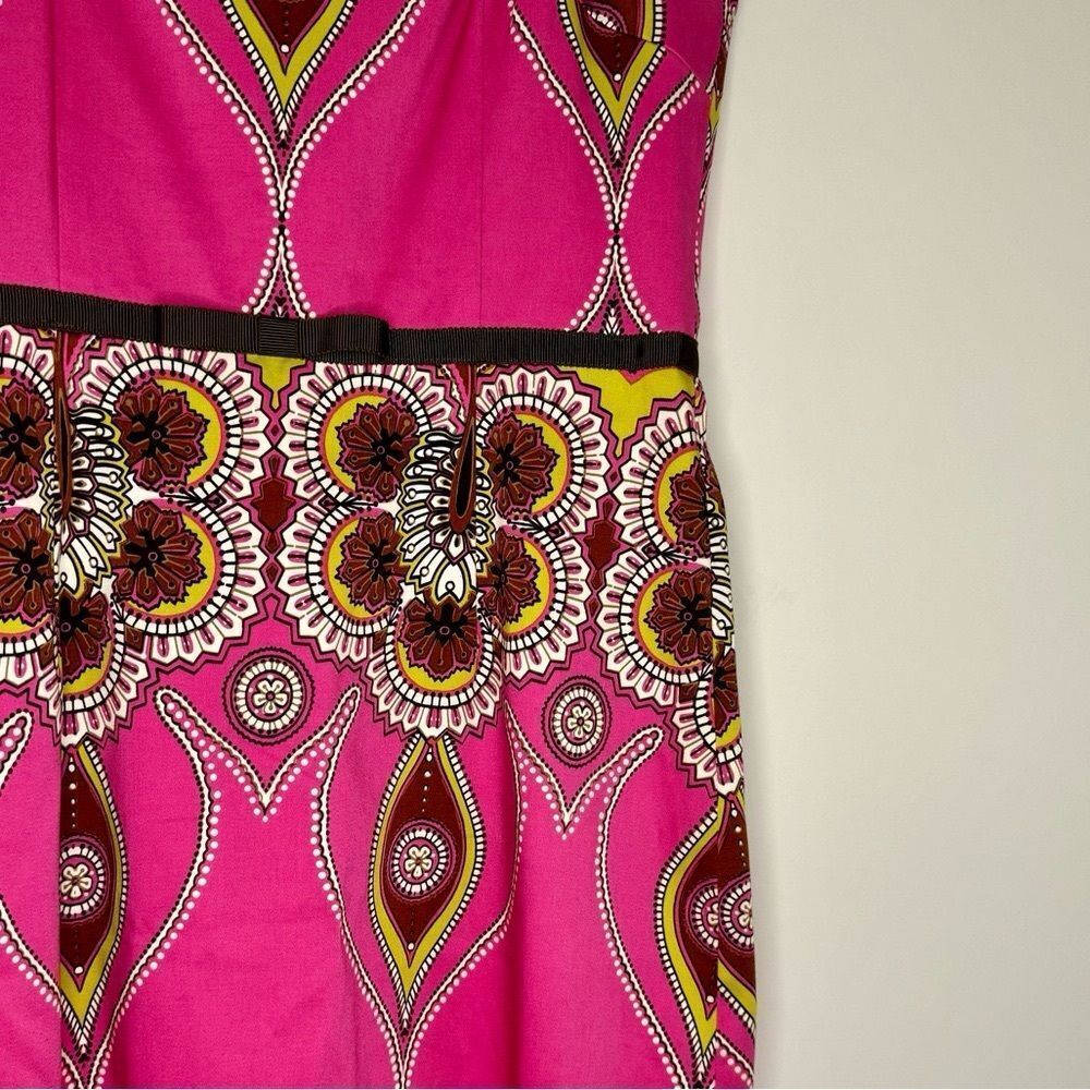 Laundry By Shelli Segal Pink A-Line Strapless Paisley Print Dress Size 10 - Picture 4 of 6